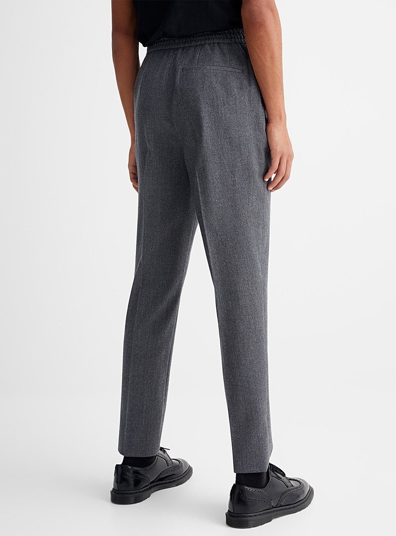Le 31 Grey Comfort-waist flannel pant Seoul fit - Tapered for men
