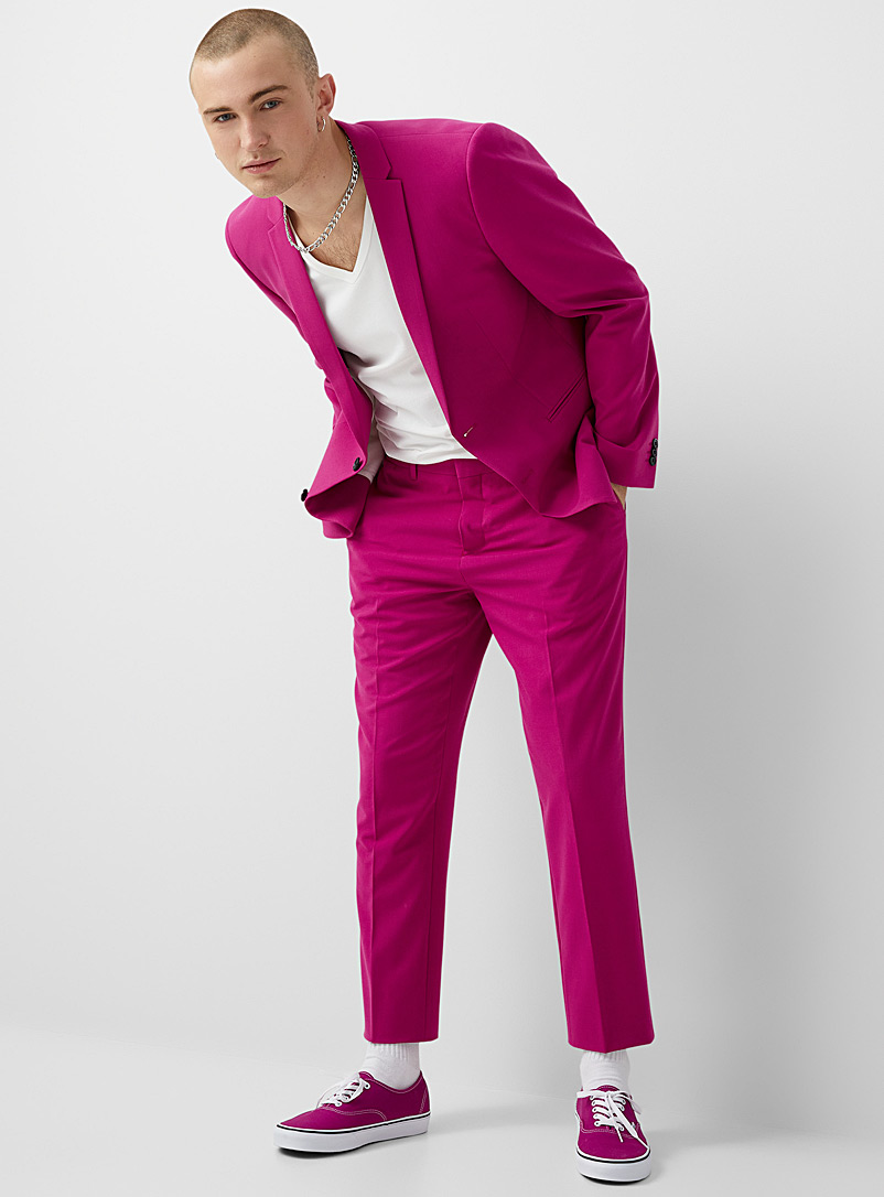 Le 31 Medium Pink Colourful jacket Milano fit - Super slim for men