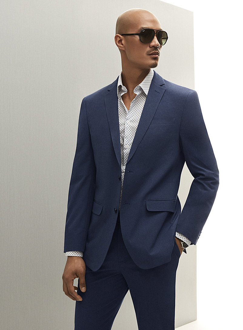 Le 31 Dark Blue Steel blue washable jacket London fit - Semi-slim Innovation collection for men