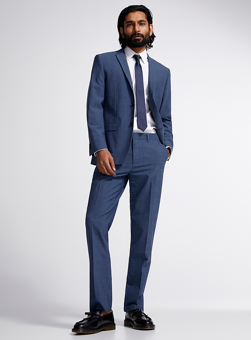 Le 31: Le pantalon polyester recyclé et laine Coupe London - Droite étroite Bleu pour homme