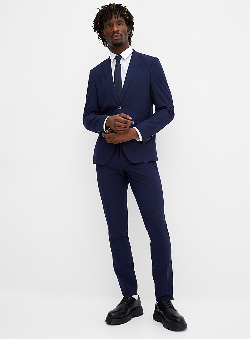 Le 31 Navy/Midnight Blue Monochrome pant Milano fit - Super slim for men