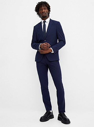 Le 31 Marine Blue Monochrome pant Milano fit - Super skinny for men
