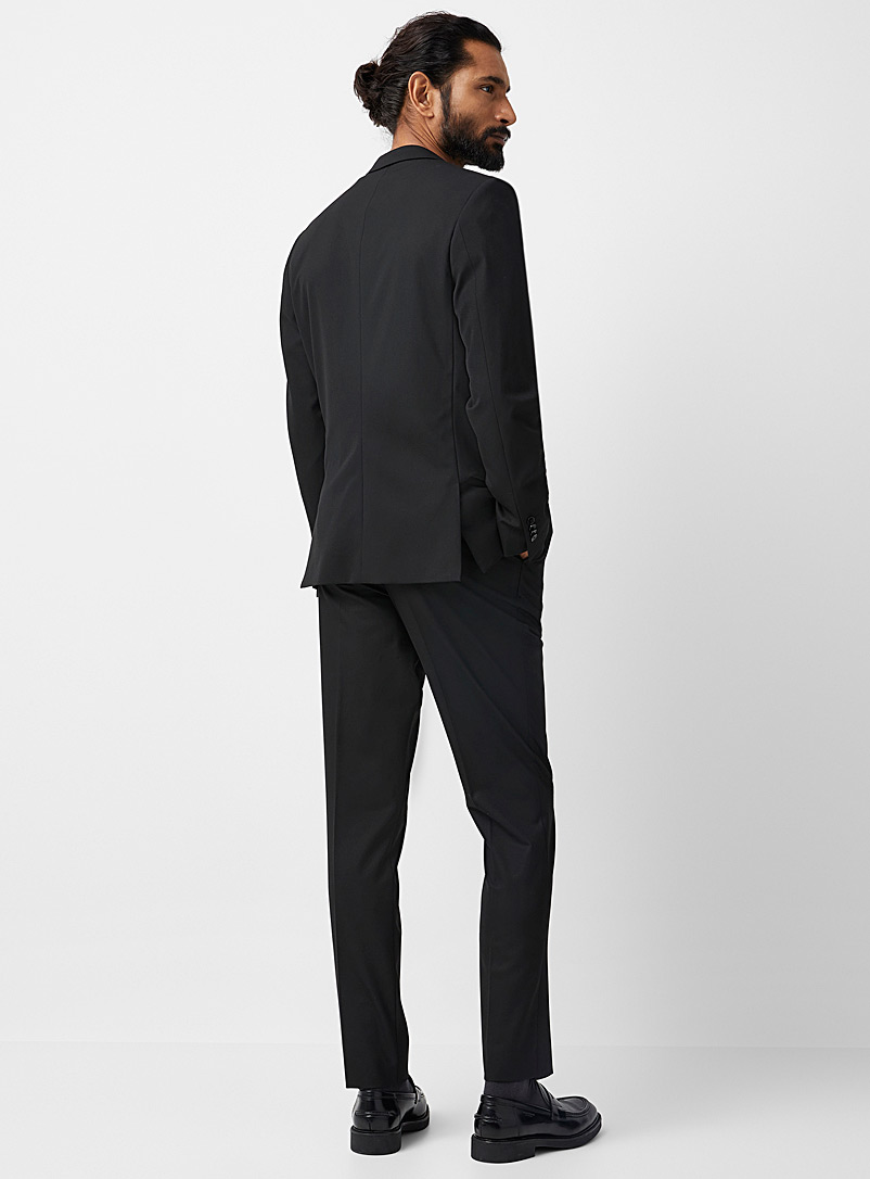 Le 31: Le complet monochrome polyester recycl&eacute; <b>Coupe Stockholm - Ajust&eacute;e</b> Bleu fonc&eacute; - Indigo pour homme