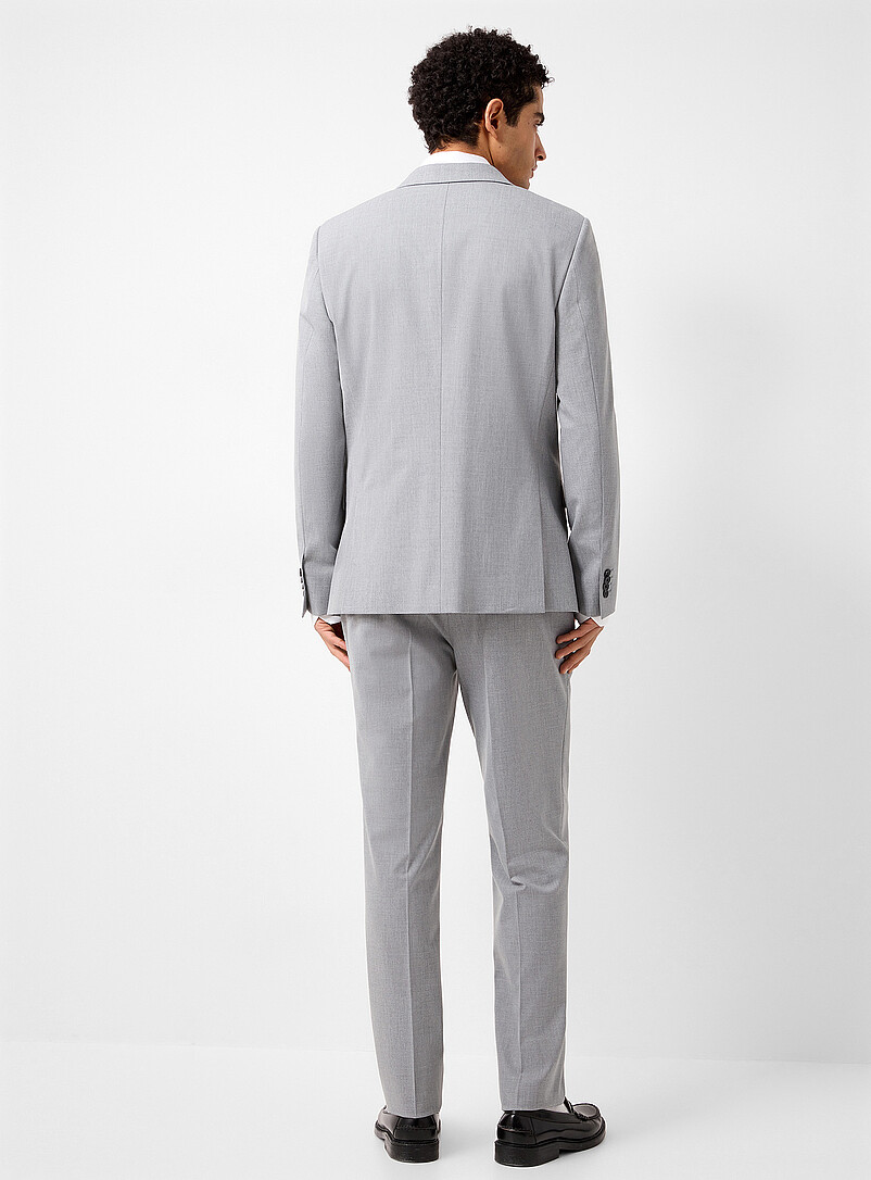 Le 31: Le complet monochrome polyester recycl&eacute; <b>Coupe Stockholm - Ajust&eacute;e</b> Bleu fonc&eacute; - Indigo pour homme