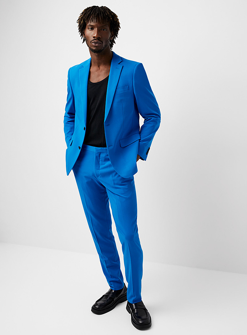 Le 31 Blue Bright twill pant Stockholm fit - Slim for men
