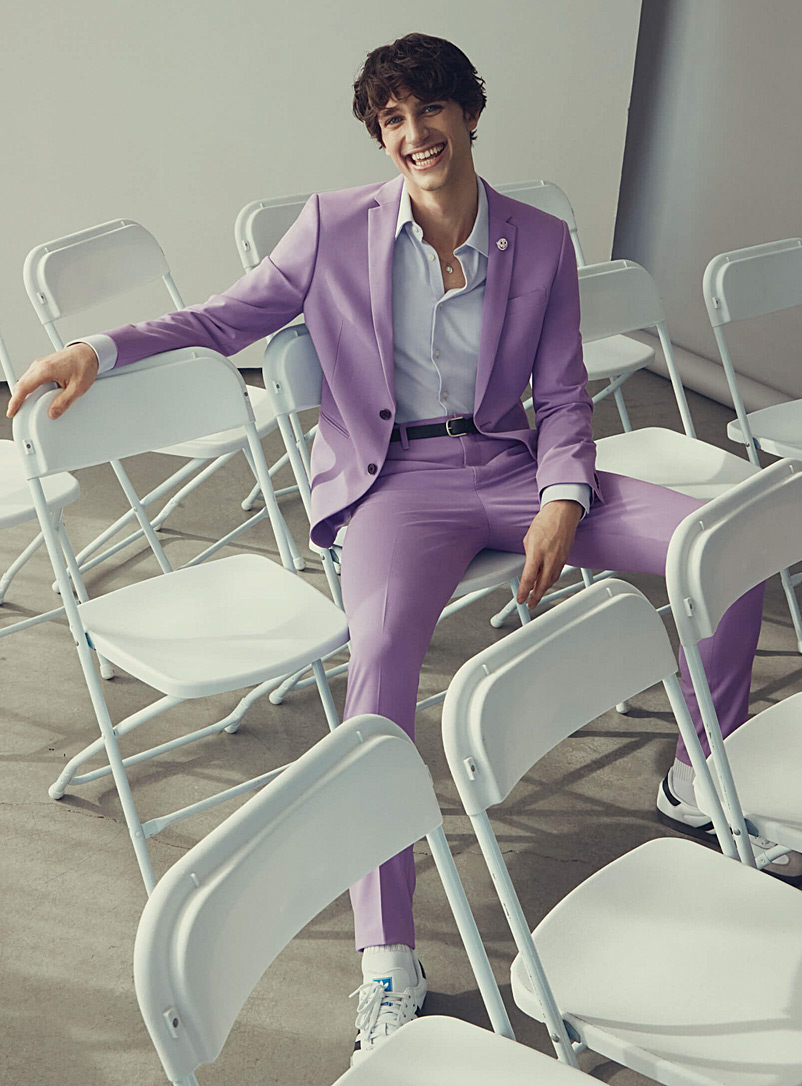 Le 31 Lilac Pastel-coloured jacket Milano fit - Super slim for men