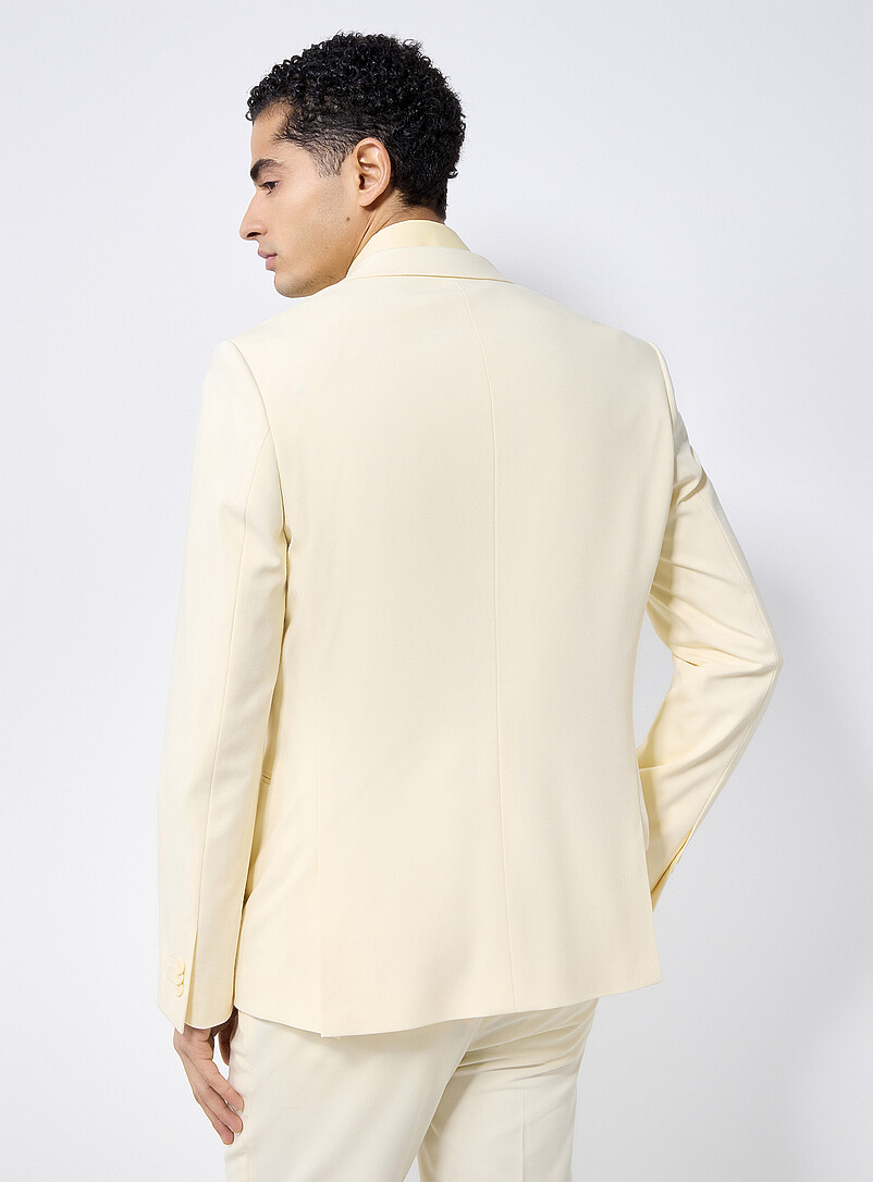Le 31: Le veston uni color&eacute; <b>Coupe Milano - Super ajust&eacute;e</b> Jaune ma&iuml;s - Vanille pour homme