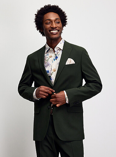 Stretch wool jacket <b>London fit - Semi-slim</b>