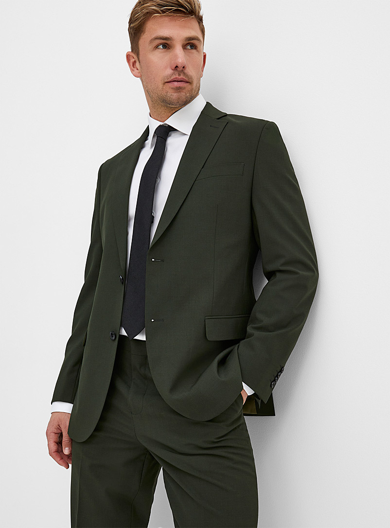 Le 31 Green Stretch wool and polyester jacket Berlin fit - Regular for men