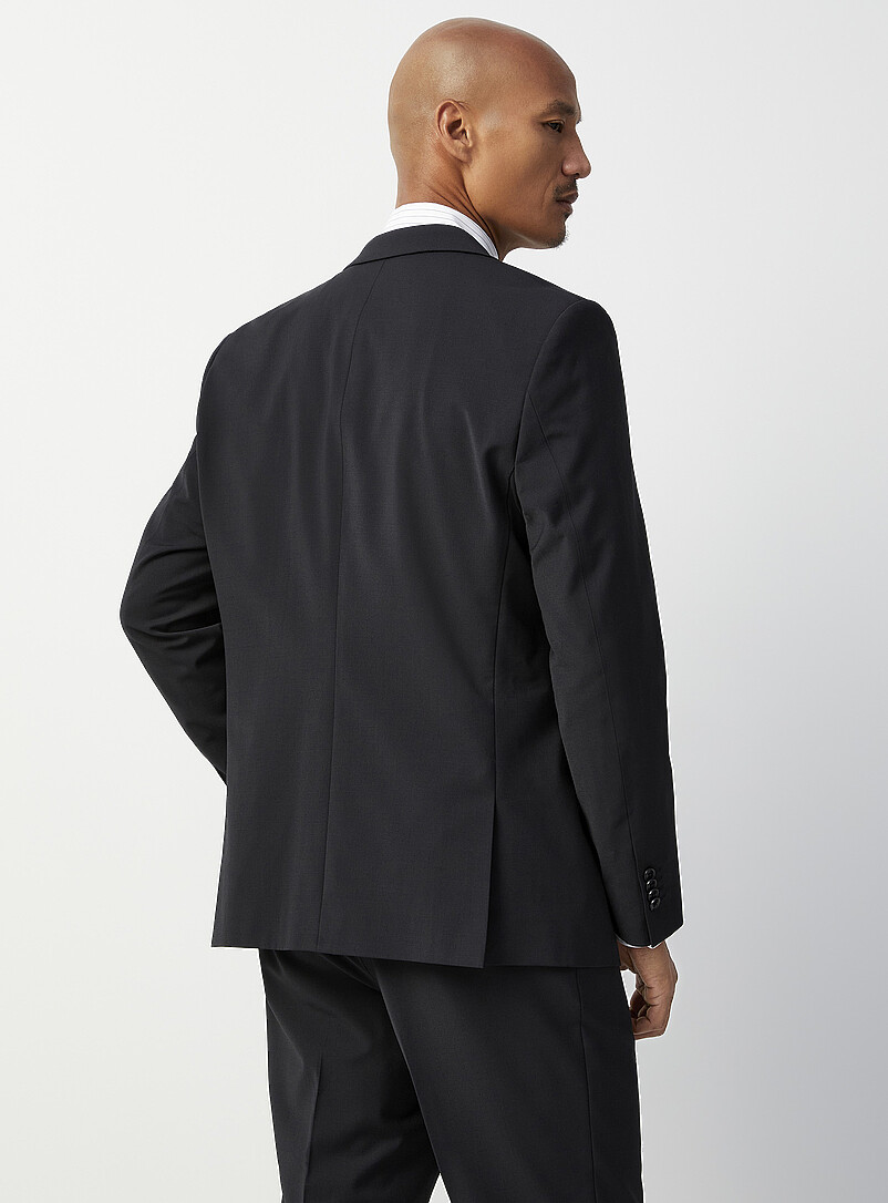 Le 31: Le veston &eacute;pur&eacute; m&eacute;lange de laine <b>Coupe Berlin - R&eacute;guli&egrave;re</b> Noir pour homme