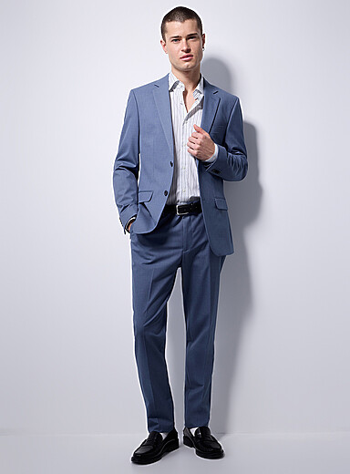 Le 31 Slate Blue Colourful stretch suit <b>Stockholm fit - Slim</b> for men