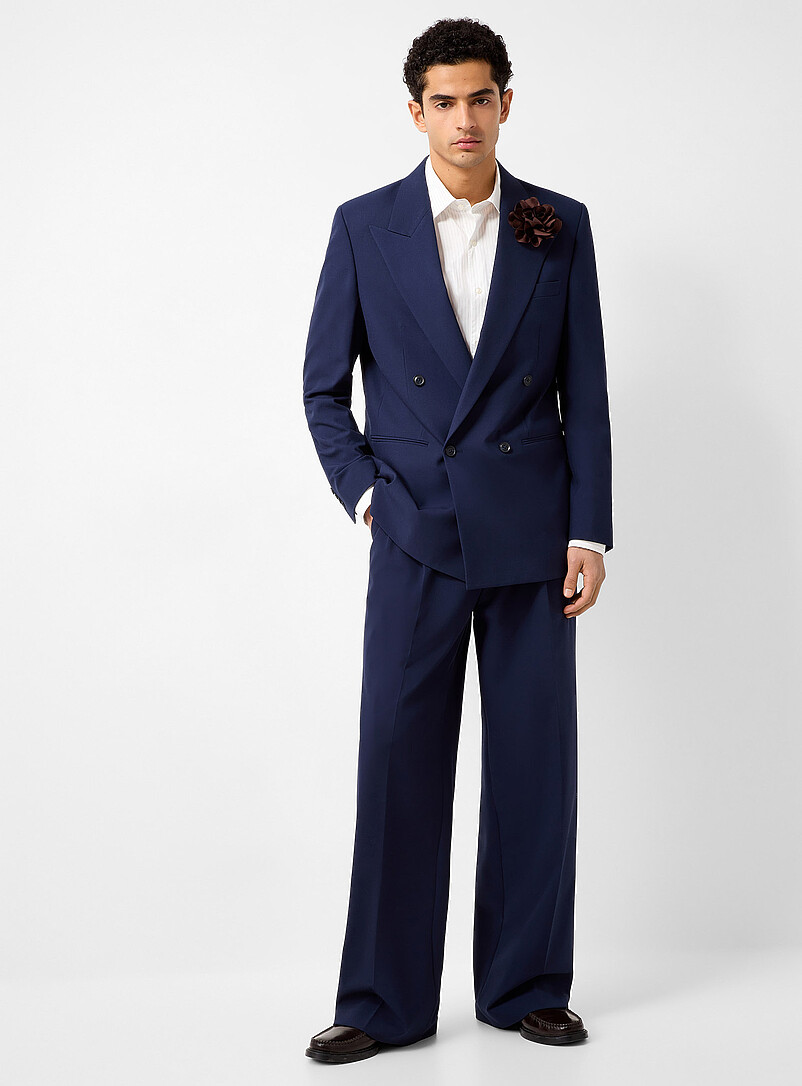 Le 31: Le veston &eacute;pur&eacute; double boutonnage <b>Coupe Antwerp - Relaxe</b> Bleu marine - Bleu nuit pour homme
