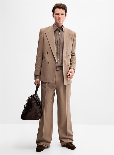 Pleated belted pant <b>Antwerp fit - Straight & loose</b>