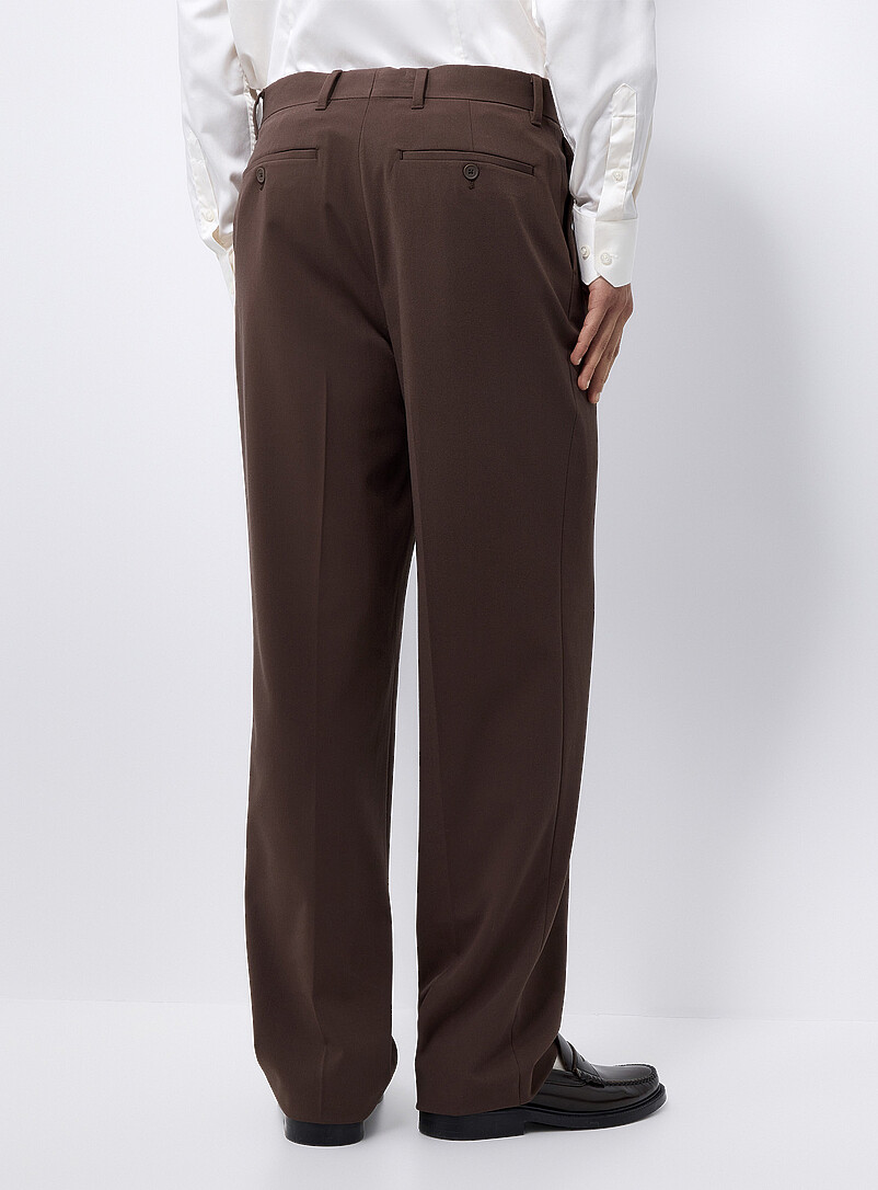 Chocolate-brown soft pant Paris fit - High rise & relaxed | Le 31 | | Simons