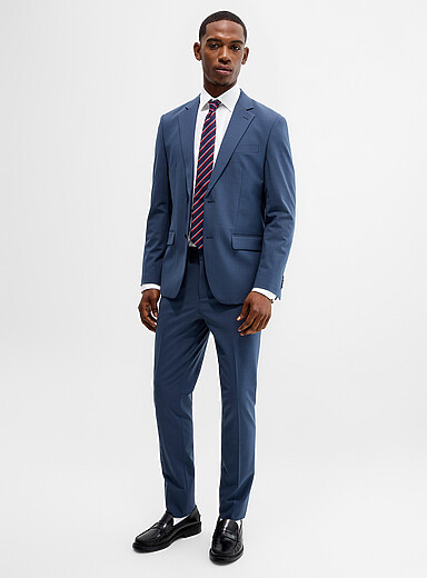 Le pantalon laine responsable m&eacute;lang&eacute;e <b>Coupe Stockholm - &Eacute;troite</b>