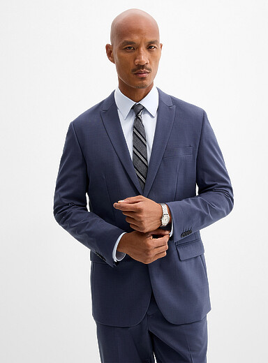 Le veston laine responsable extensible <b>Coupe London - Semi-ajust&eacute;e</b>