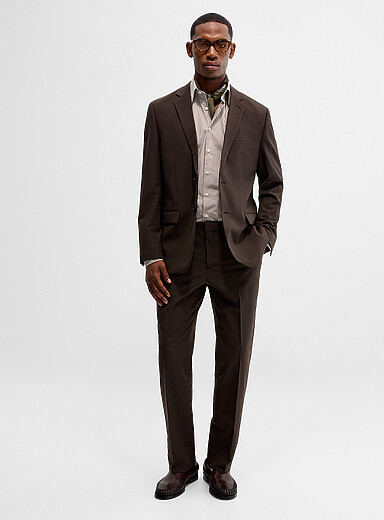 Le pantalon laine responsable espresso <b>Coupe Berlin - Droite</b>