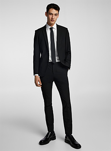 Uniforms Canada. Monaco Tailored Fit Pants, Black - Mens Suit Pants –  Ackermann's Apparel