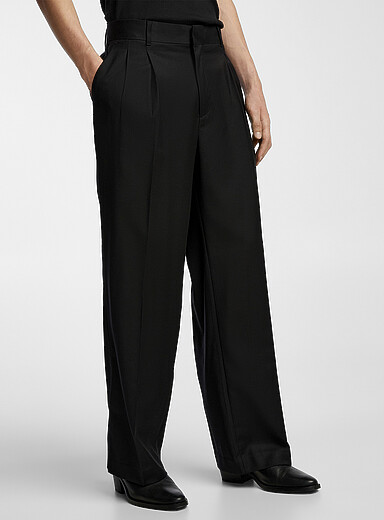 Loose fluid twill pleated pant product image 3