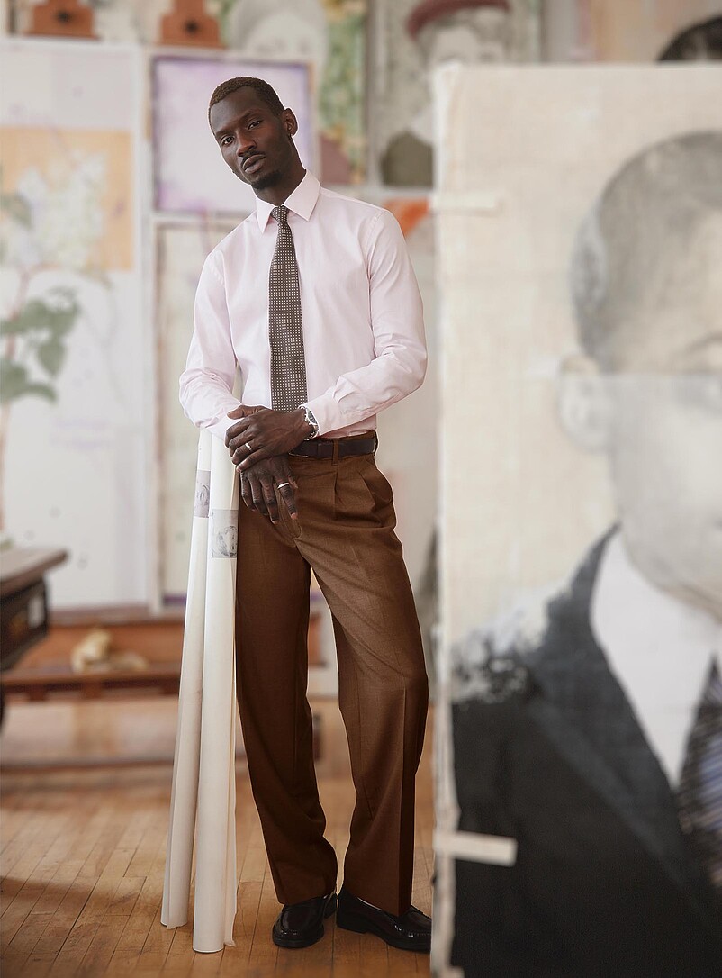 Loose Fluid Twill Pleated Pant