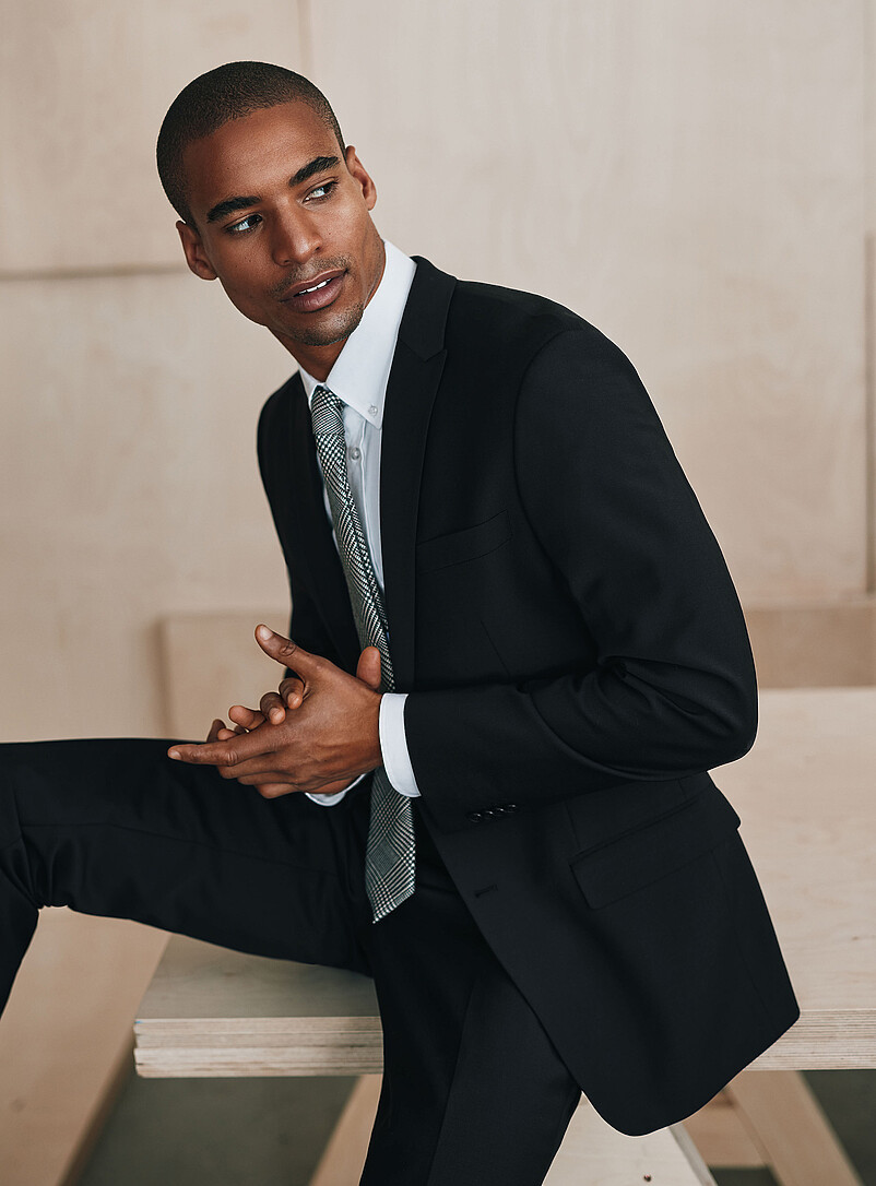 Essential Wool-Blend Suit Jacket London Fit - Semi-Slim