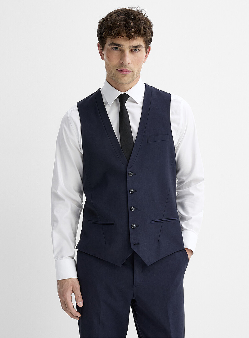 Essential Wool-Blend Vest London Fit - Semi-Slim