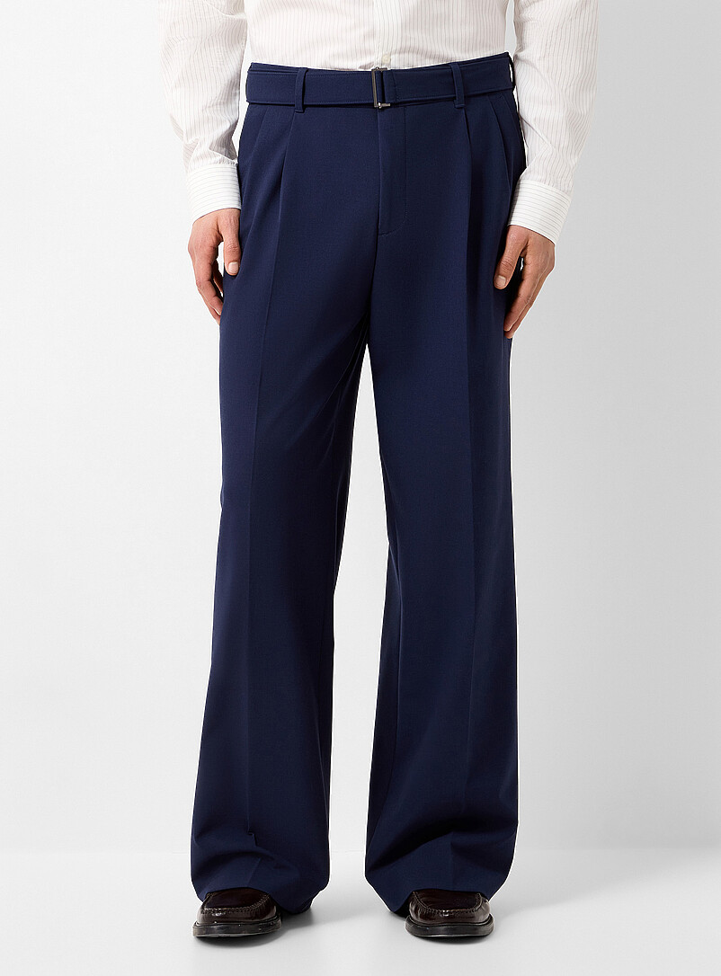 Pleated belted pant Antwerp fit - Straight & loose product image 2