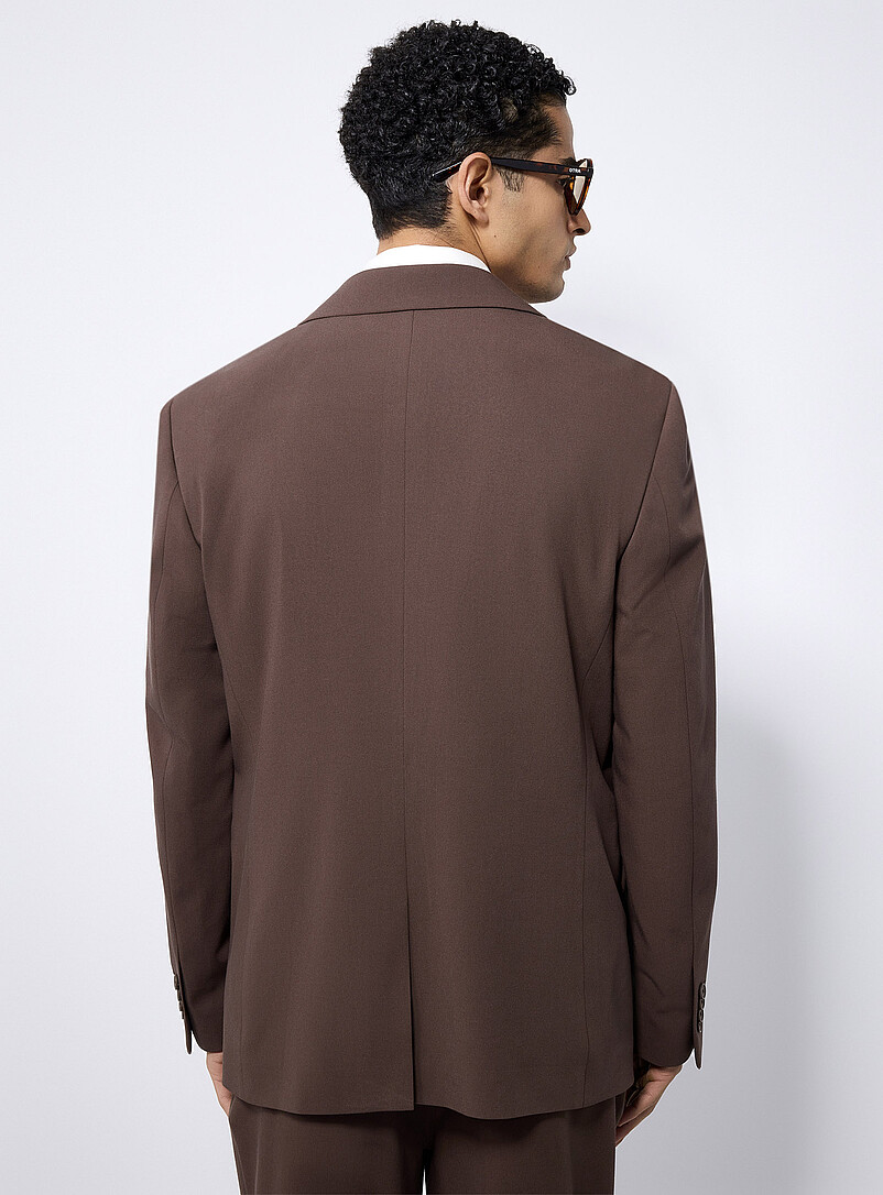 Chocolate-brown soft suit jacket Paris fit - Relaxed product image 3