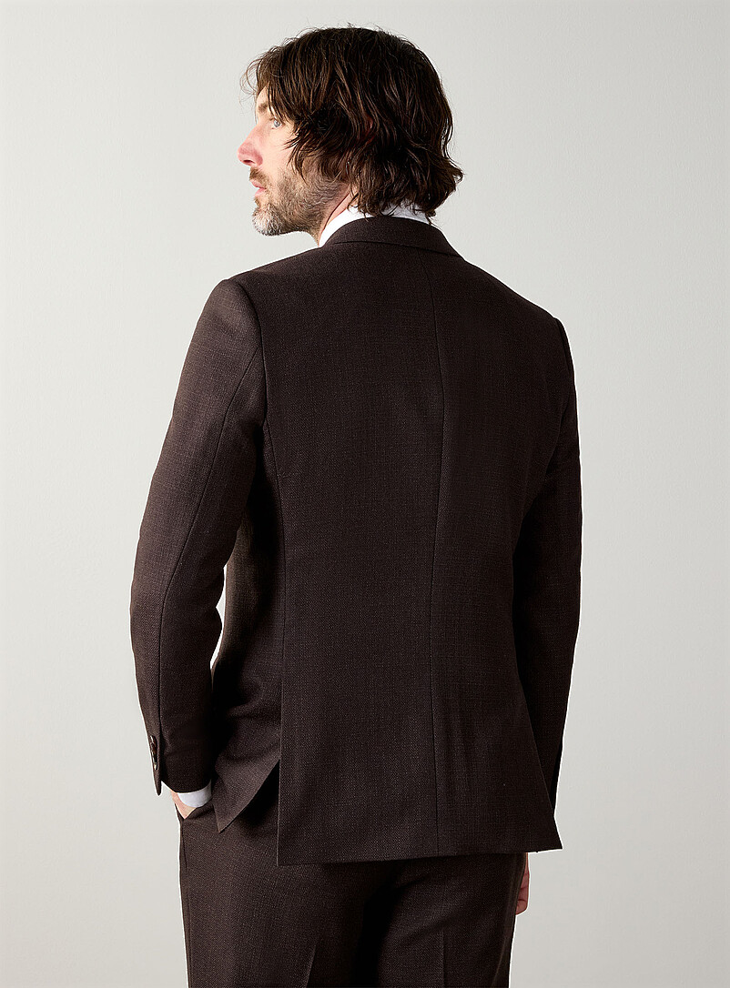 Espresso double-breasted suit jacket Reykjavik fit- Semi-slim product image 3