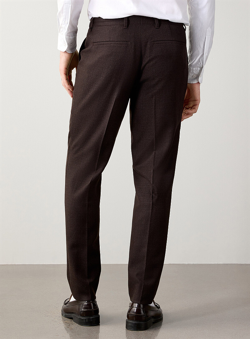 Espresso responsible-wool pant Reykjavik fit - Tapered with pleats product image 3