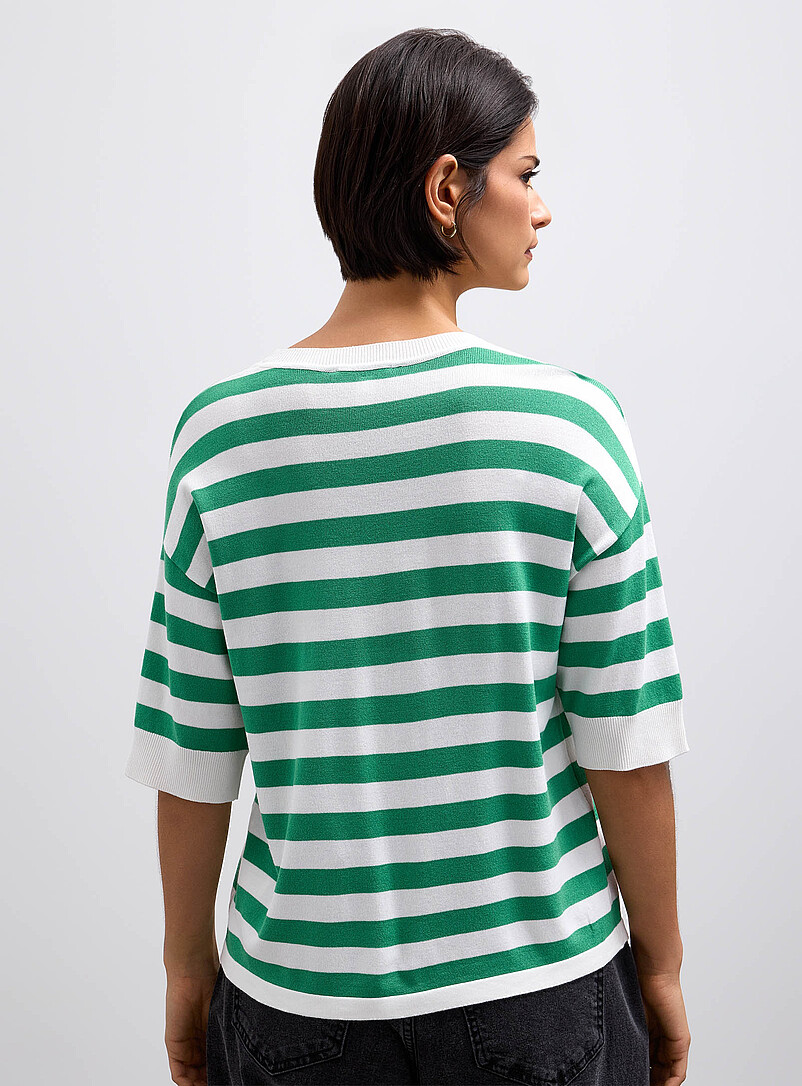 B.young: Le chandail doux tricot manches aux coudes Sable pour femme