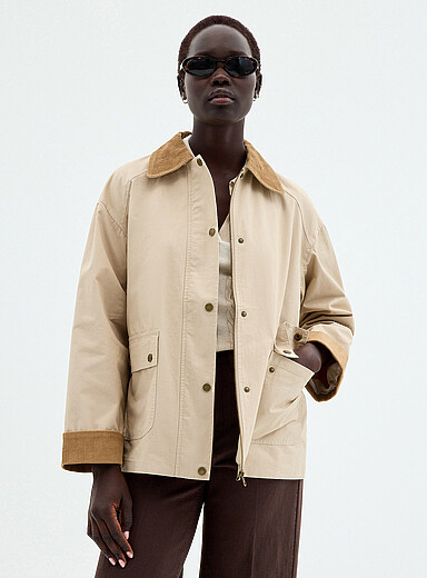 Betanni velvety trim utilitarian jacket | B.young | Women's