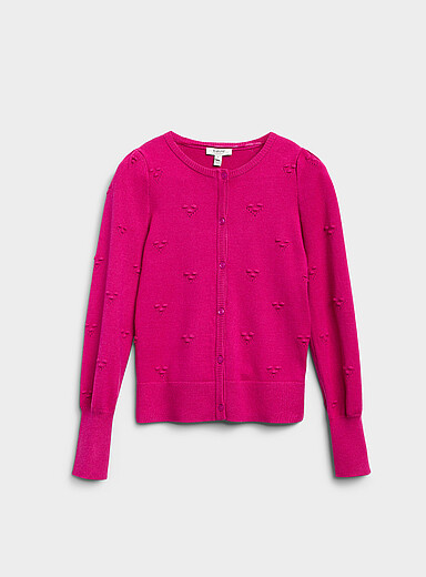 Le cardigan coeurs ajour&eacute;s
