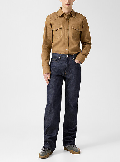 A.P.C. Blue Rescue dark denim straight-leg jean for men