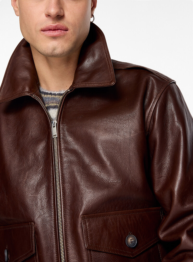 Gael pebble leather jacket | A.P.C. | Shop Men's Jackets & Vests