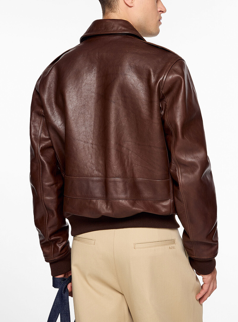 Gael pebble leather jacket | A.P.C. | Shop Men's Jackets & Vests