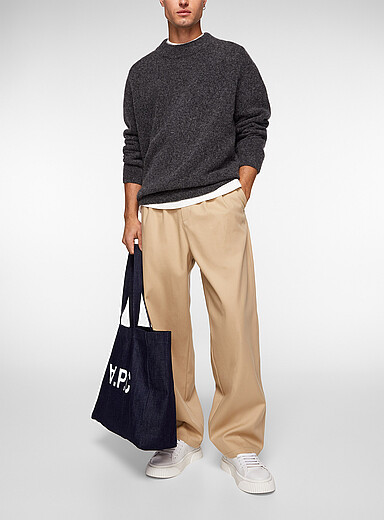 A.P.C. Charcoal Dylan wool and alpaca sweater for men