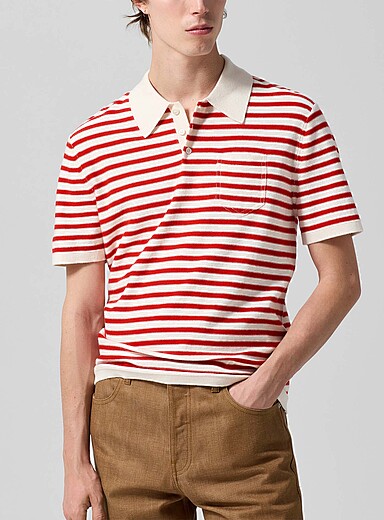Le polo tricot rayures nautiques