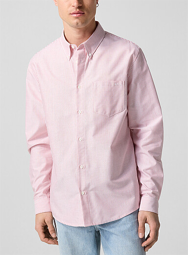 La chemise oxford rayures rouges