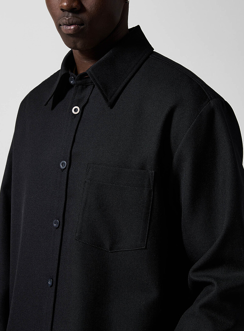 A.P.C.: La surchemise serg&eacute; noir Noir pour homme