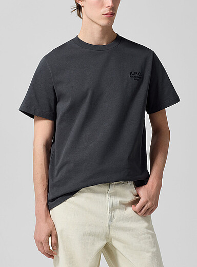 A.P.C.: Le t-shirt coton bio Rue Madame Unisexe Noir pour homme