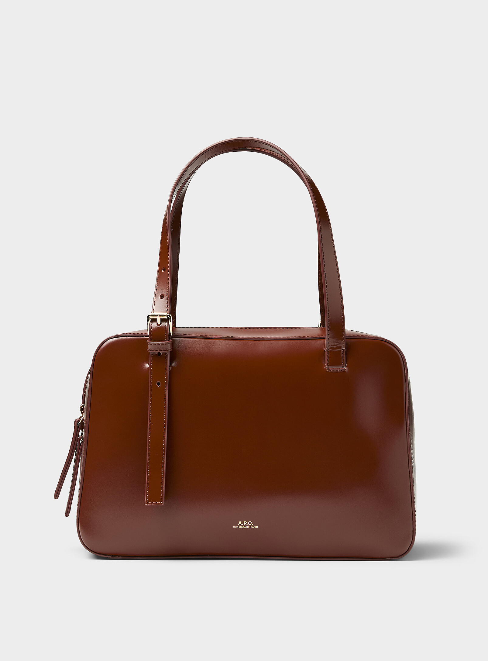 A.P.C. - Virginie square leather bag (Women, Brown, ONE SIZE)