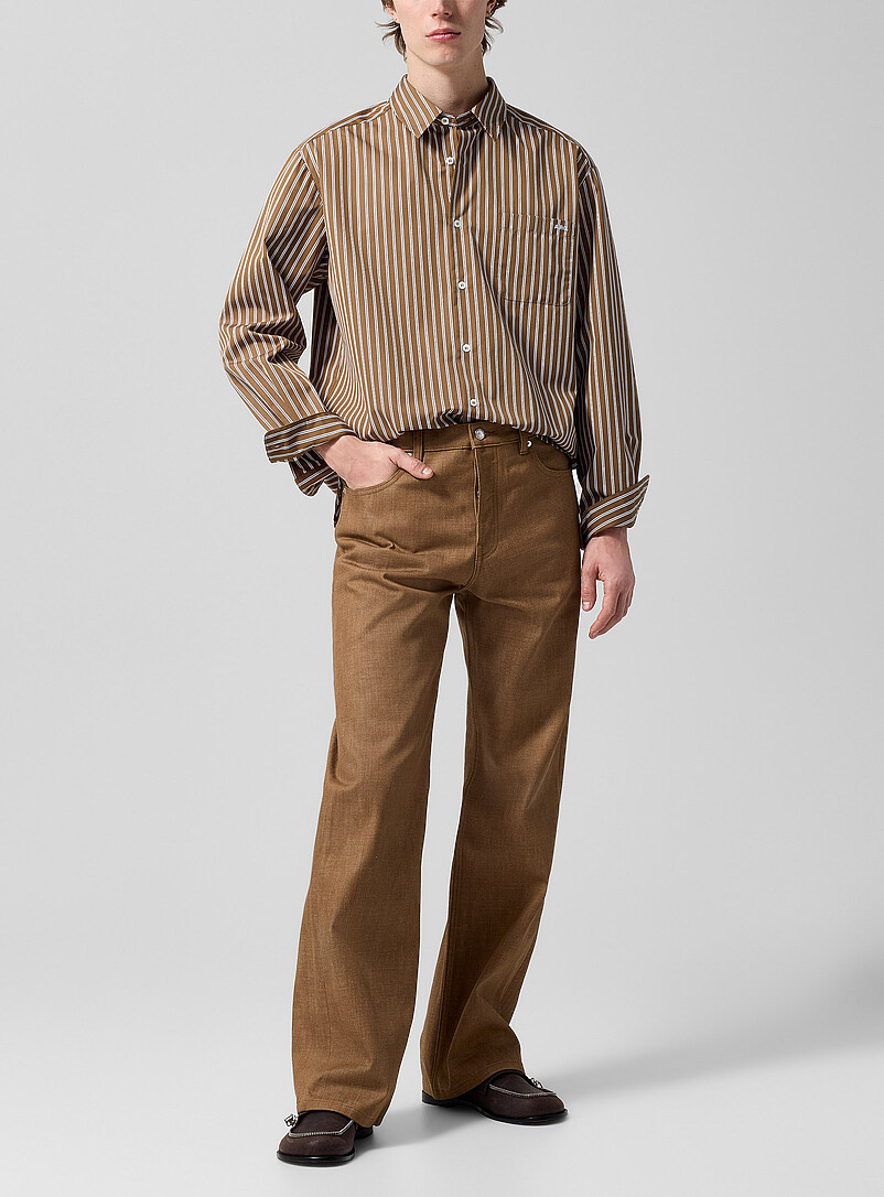 Arno Glossy Brown Straight Jean