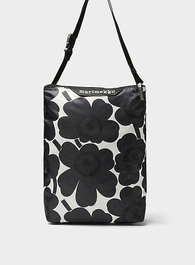 Neat Unikko black fabric tote bag