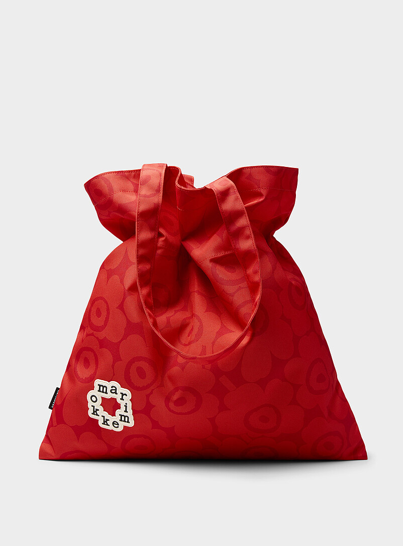 Sac fourre-tout pour femme en tissu couleur rouge/naturel – Il Bisonte