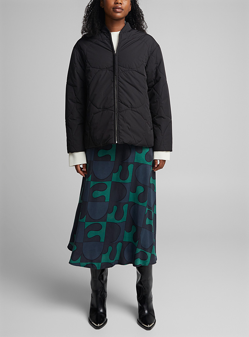 Marimekko Black Kuori Kivet quilted jacket for women