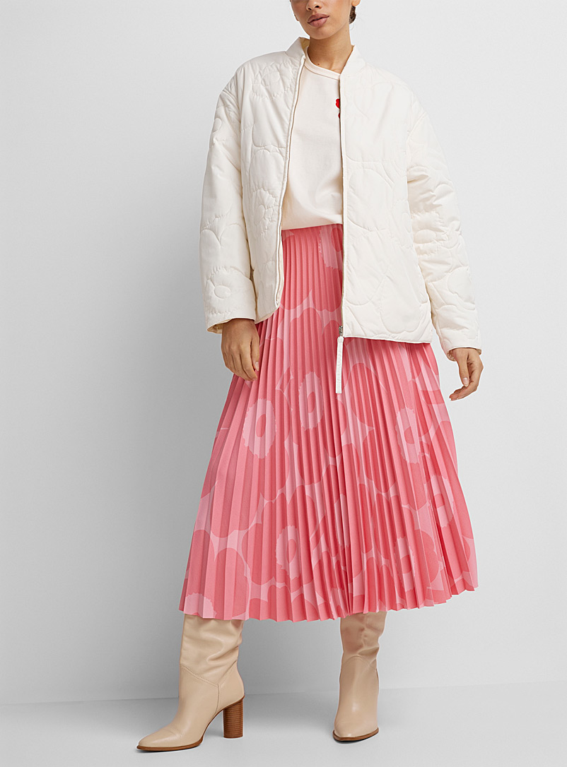 Marimekko: La veste matelassée Kuori Unikko réversible Blanc pour femme