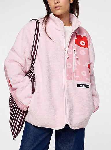 Marimekko Pink Vaellus Unikko polar fleece jacket for women