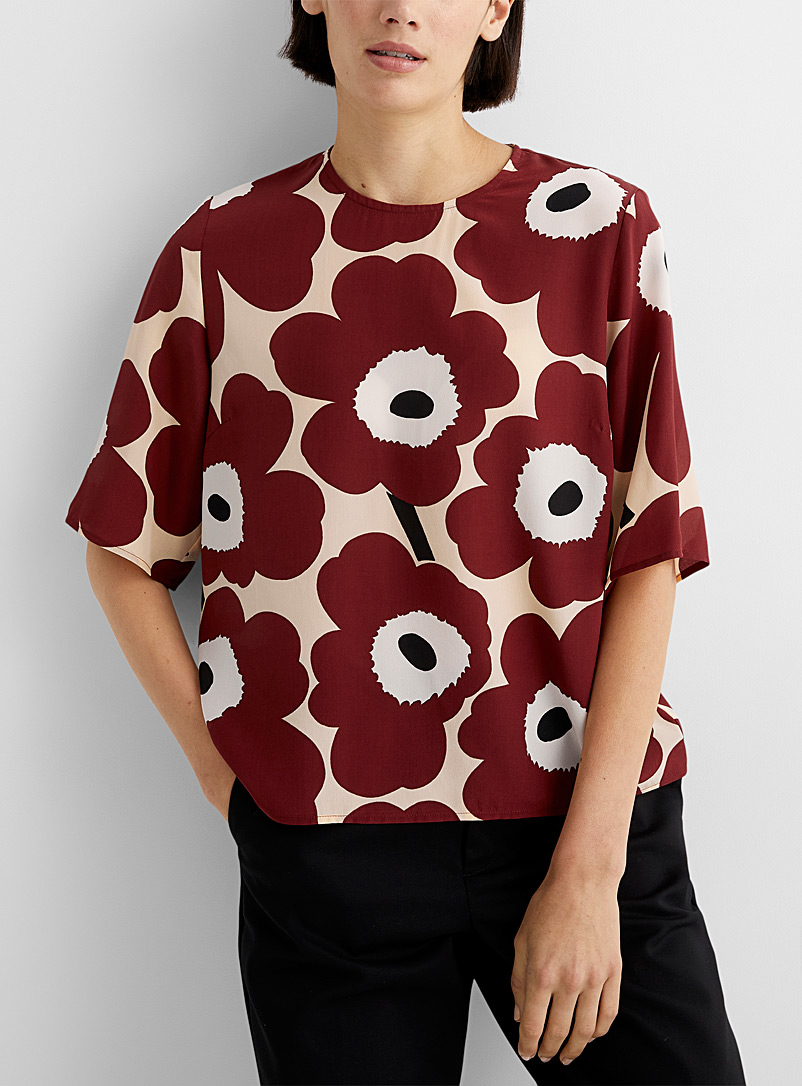 Marimekko Ecru/Linen Tylli Pieni Unikko 2 blouse for women