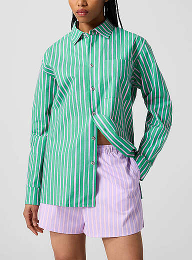 Marimekko: La chemise ample Jokapoika Kioski Vert pour femme